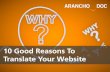 10 Good Reasons To Translate Your Website