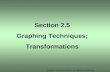Section 2.5 graphing techniques; transformations