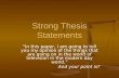 Thesis Statement Presentation