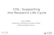 CDL research lifecycle
