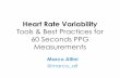 60 Seconds PPG Measurements - Tools & Best Practices
