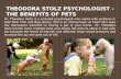 THEODORA STOLZ PSYCHOLOGIST - THE BENEFITS OF PETS