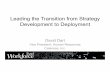 Leading Transition From Strategy Development to Deployment