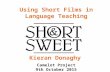 Using short films in language teaching