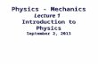 Physics .. An introduction