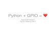 Python + Raspberry Pi GPIO