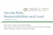 Faculty Roles, Responsibilities, and LoadFaculty Development Model - Competency-Based Education