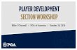 PGA Player Development Section Workshop