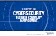 A Blueprint For Cybersecurity Business Continuity Management
