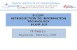 INTRODUCTION TO INFORMATION TECHNOLOGY- IT Basics