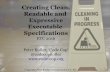 Clean Readable Specifications (ETC 2016)