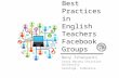 Best practices in English teachers Facebook groups