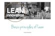 Lean innovation - Basic principles of Lean