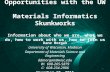 Materials informatics skunkworks overview 2015-11-18 1.1