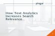 How Text Analytics Increases Search Relevance