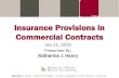 Insurance Provisions in Commercial Contracts