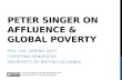 Peter Singer on Global Poverty