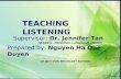 Teaching listening workshop