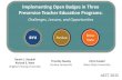 Implementing Open Badges in Three Preservice Teacher Education Programs 2015