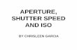 Aperture, Shutter Speed and ISO