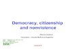 Democracy, citizenship and nonviolence