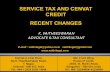 Recent changes   service tax and cenvat creit - w.e.f  01.04.2016