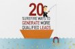 20 Surefire Ways to Generate More Qualified Leads