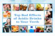 Top Bad Effects  of Acidic Drinks  to Your Teeth