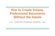 How to Create Unique, Professional Documents Without the Hassle