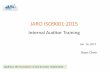 JARO Thermal ISO9001 2015 internal auditor training  20170118