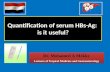 Quantification of serum HBsAg