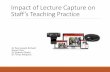 2.3 Impact of Lecture Capture on staffs teaching practice