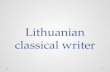 Lithuanian classical writer