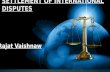 Settlement of international disputes (International Law) Amicable