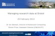 Managing research data at Bristol