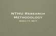 Nthu research methodology 3:17:17