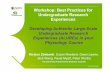Workshop: Best practices for undergraduate research experiences