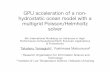 GPU acceleration of a non-hydrostatic ocean model with a multigrid Poisson/Helmholtz solver