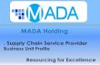Mada holding   Supply chain bussiness unit - profile 2016