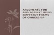 Arguments for forms of ownership