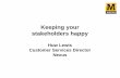 Keeping your stakeholders happy, 9 March 2017