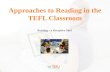 Approaches to reading in the TEFL classroom