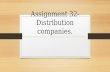 Assignment 32  distribution companies
