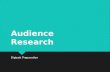 Audience Research - Digipak