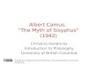 Camus "The Myth of Sisyphus" slides for a video