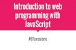 Introduction to web programming with JavaScript