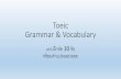 Toeic grammar & vocabulary 10 items march 21
