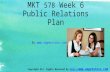 Mkt 578 week 6 public relations plan