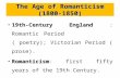 The age of romanticism (1800 1850)