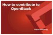 How to contribute to OpenStack